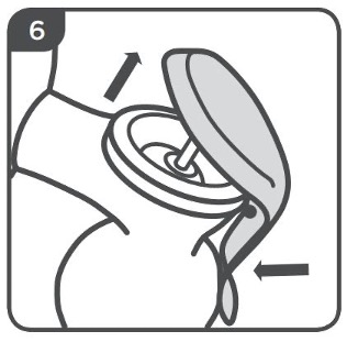 pompa mammaria manuale come assemblare i passaggi da 1 a 9 come elencati di seguito